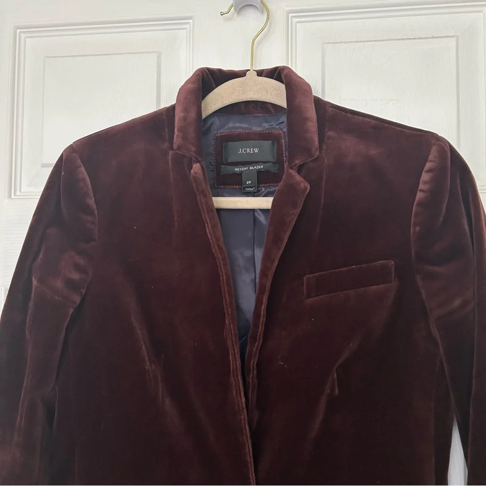 J Crew Regent Blazer Velvet Tall
